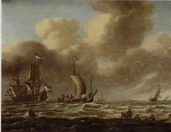 unknow artist Seascape, boats, ships and warships.46